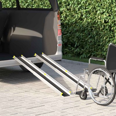 vidaXL Rampa pre invalidný vozík 270 kg 2 pcs Čierna 152 x 19 x 5,5 cm