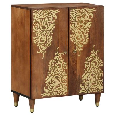 vidaXL Servírovacia skriňa Hnedá 60 x 33 x 75 cm Masívne mango drevo