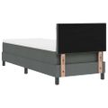 vidaXL Posteľ s pružinovým rámom Tmavo šedá 80 x 200 cm látka