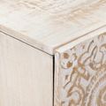vidaXL Servírovacia skriňa Biela 60 x 33,5 x 75 cm Masívne mango drevo
