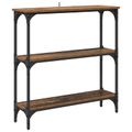 vidaXL Konzolový stôl Staré drevo 75 x 22,5 x 75 cm Kompozitné drevo