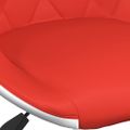vidaXL Barová stolička červená a biela umelá koža
