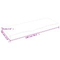 vidaXL Kúpeľňová doska 100x40x(2-6) cm neošetrený masív