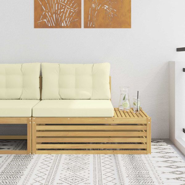 vidaXL Vonkajšia koncová pohovka s vankúšom Biela 115 x 83 x 73 cm