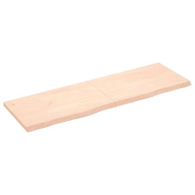 vidaXL Nástenná polica 160x50x(2-4) cm neošetrený dubový masív