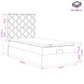 vidaXL Polohovací postel s matrací Tmavomodrá 90 x 200 cm Zamat