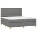 vidaXL Boxspring posteľ s matracom tmavosivá 180x200 cm látka