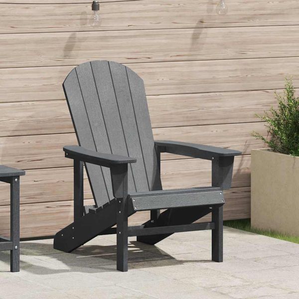 vidaXL Adirondack stolička Svetlosivá 82 x 74 x 92 cm HDPE