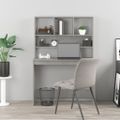 vidaXL Stolík s policami betónový 102x45x148 cm spracované drevo