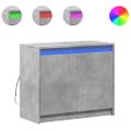 vidaXL Komoda s LED betónová sivá 72x34x61 cm kompozitné drevo