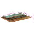 vidaXL Obdĺžniková stolová doska 60x80 cm, 25-27 mm, recyklovaný masív