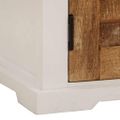 vidaXL Komoda bielo-hnedá 55x30x73 cm masívne surové mango