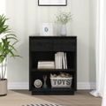 vidaXL Konzolová skrinka čierna 60x34x75 cm masívna borovica