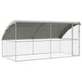 vidaXL Psí kennel 2 ks Strieborná 4 x 2 x 2 m Pozinkovaná oceľ