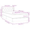 vidaXL Posteľný rám boxspring s matracom čierny 80x220 cm zamat