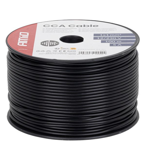 Vodič reproduktora jednožilový CCA 1x1mm2 100m 5A 12/230V AMiO-04454