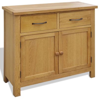 vidaXL Komoda 90x33,5x83 cm, dubový masív