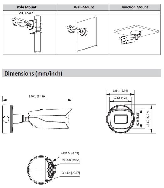 Dahua Ultra IP Kamera IPC-HFW7442H-ZFR-2712F-DC12AC24V