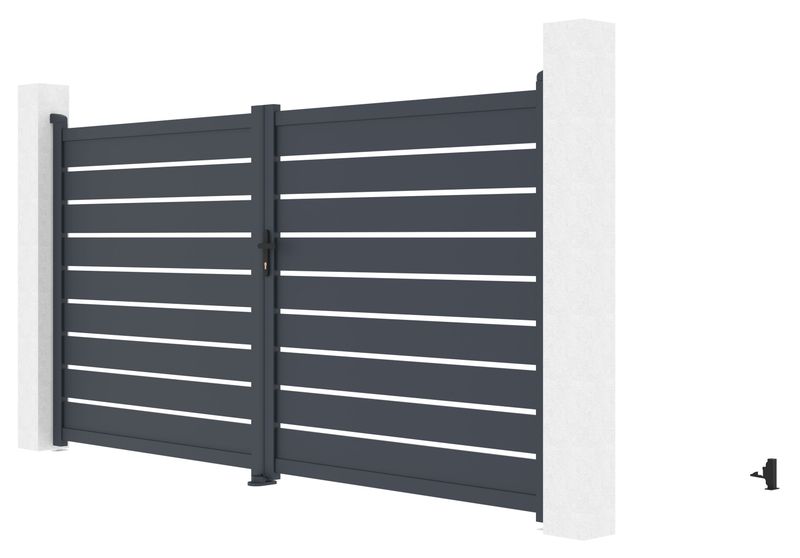 Brána G21 Reno 350x176 cm dvojkrídlová, antracitová
