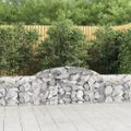 vidaXL Oblúkový gabionový kôš 12 ks 300x30x60/80 cm pozinkované železo