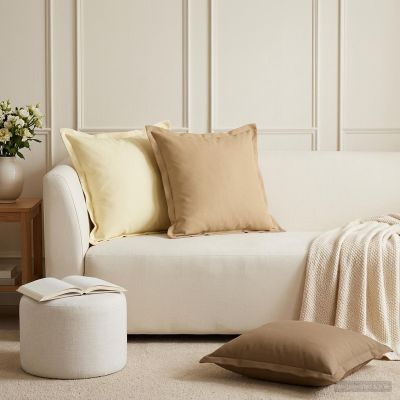 vidaXL Poťah na podložku 2 ks HOUTEN Sivohnedá 50 x 50 cm Polyester