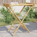 vidaXL Skladací stolík s podnosom 70,5x42,5x80 cm bambus