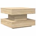 VidaXL Konferenčný stolík otočný o 360 stupňov dub sonoma 50x50x34,5cm
