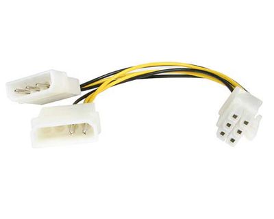 Redukcia napájacia 5.25'' Molex-6 pin pre graf.karty