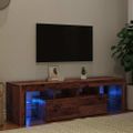 vidaXL TV skrinka s LED staré drevo 140x36,5x40 cm kompozitné drevo