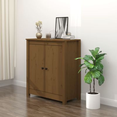 vidaXL Komoda medovo-hnedá 70x35x80 cm masívne borovicové drevo