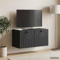 vidaXL Nástenná TV skrinka Čierna 59,5 x 31 x 30 cm Kompozitné drevo
