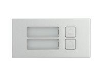 Intercom station button module - strieborná