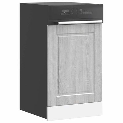 vidaXL Panel umývačky riadu Porto sivé sonoma 45x1,5x57 cm kompozitné drevo