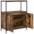 vidaXL Kúpeľňová skrinka s policami dub dymový 76,5x35x95 cm