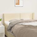 vidaXL Čelo postele so záhybmi krémový 147x16x78/88 cm umelá koža