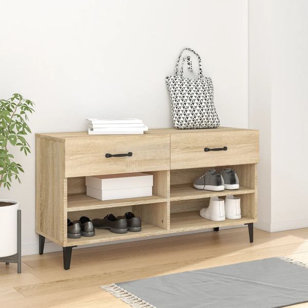 vidaXL Botník dub sonoma 102x35x55 cm spracované drevo