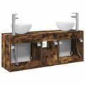 vidaXL Set kabinetov do kúpeľne 3 ks Dymový dub 49,5 x 35 x 63 cm