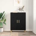 vidaXL Servírovacia skriňa Čierny dub 70 x 34 x 90 cm Kompozitné drevo