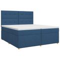 vidaXL Posteľ boxspring s matracom Modrá 200 x 200 cm Látka