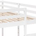 vidaXL Trojitá poschodová posteľ, biela 200x200/80x200 cm, borovica