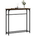 vidaXL Konzolový stolík dymový dub 75x19,5x75 cm kompozitné drevo