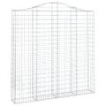 vidaXL Oblúkový gabionový kôš 2 ks 200x30x200/220cm pozinkované železo