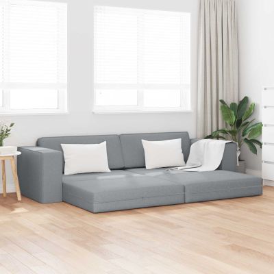 vidaXL Rozkladacia posteľ Svetlosivá 245 x 78 x 77 cm látka