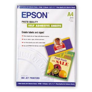 papier EPSON S041106 Foto samolepiaci 167g/m2, A4, 10ks