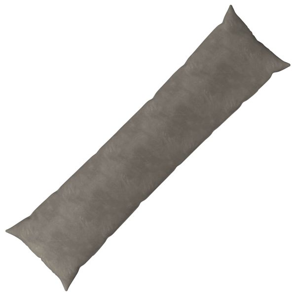 vidaXL Podložka s vankúšom HEERLEN Svetlosivá 40 x 145 cm Zamat