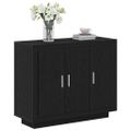 vidaXL Servírovacia skriňa Čierny dub 92 x 35 x 75 cm Kompozitné drevo