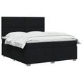 vidaXL Posteľ boxspring s matracom Čierna 200 x 200 cm Látka