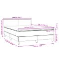 vidaXL Posteľný rám boxsping s matracom tmavozelený 140x220 cm zamat