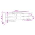 vidaXL TV skrinka 168 x 33 x 47 cm Dymový dub Kompozitné drevo