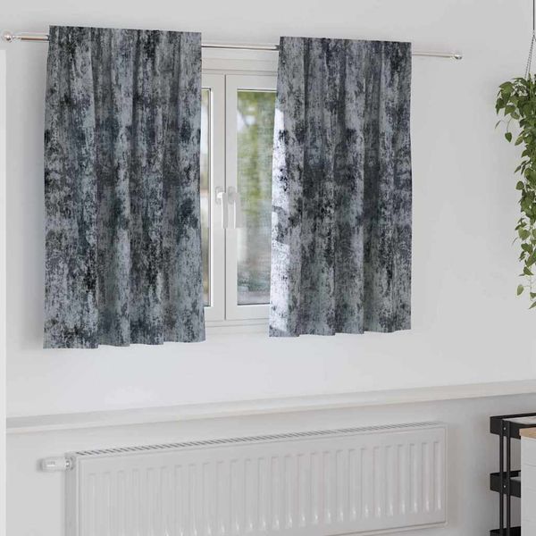 vidaXL Sametové závesy 2 pcs Strieborná šedá 140 x 140 cm Zamat